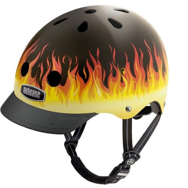 Nutcase Gen3 Urban Helmet – Ring of Fire Graphic – Black-Flames