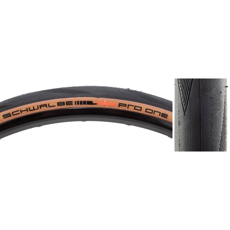 Schwalbe Pro One Tire – 700 x 25 Tubeless Folding BLK/Transparent Evolution Super Race Addix Race V-Guard