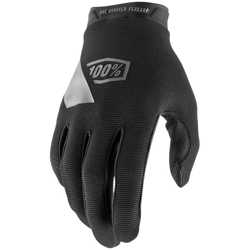 100% Ridecamp Gloves – Black, Full Finger, X-Large