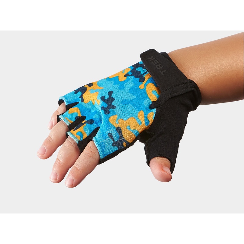 Glove Trek Kids Large/X-Large (7-10) Blue/Gold Camo