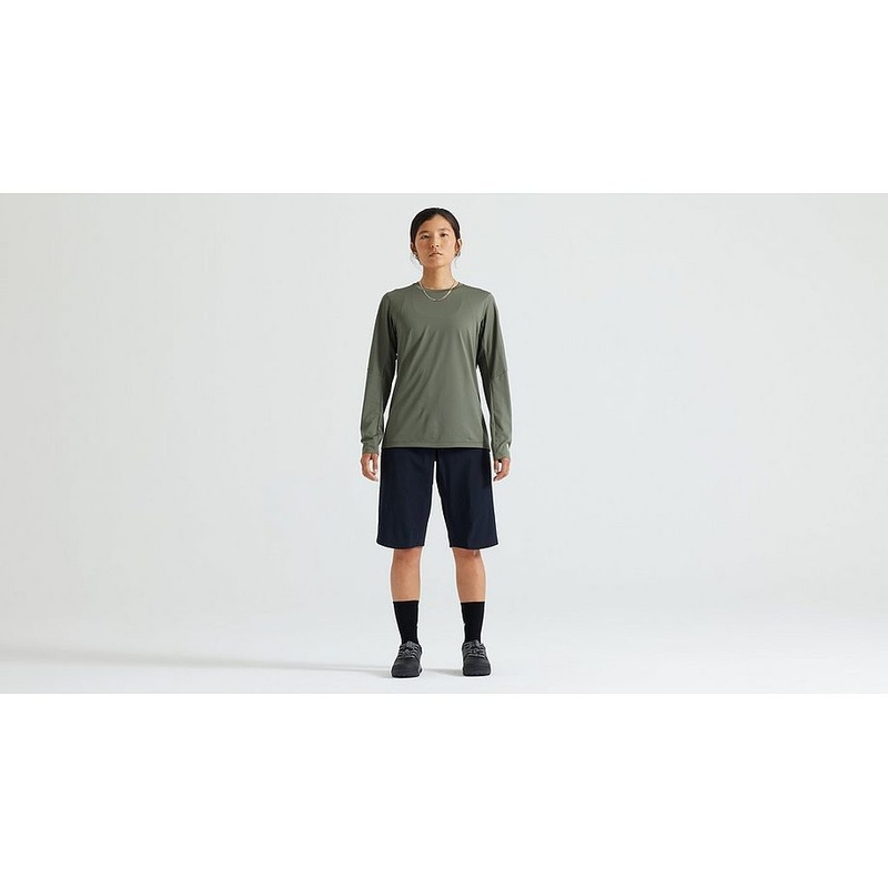 Specialized gravity training jersey ls wmn oak green l
