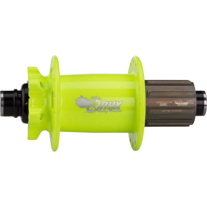 Onyx MTB Rear Hub – 12 x 148mm 6-Bolt HG10 Flourescent Yellow 32H