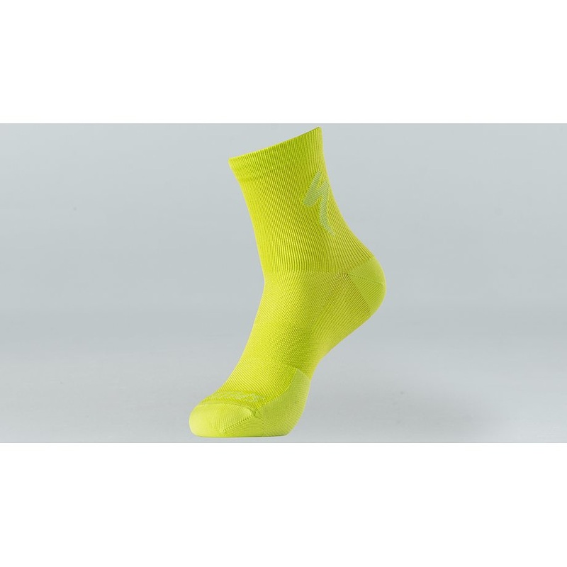 Specialized soft air mid logo sock hyper green xl
