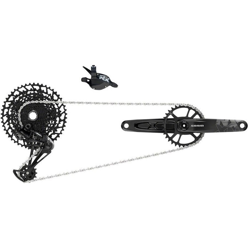 SRAM NX Eagle Groupset: 170mm 32 Tooth DUB Boost Crank, Rear Derailleur, 11-50 12-Speed Cassette, Trigger Shifter, and Chain