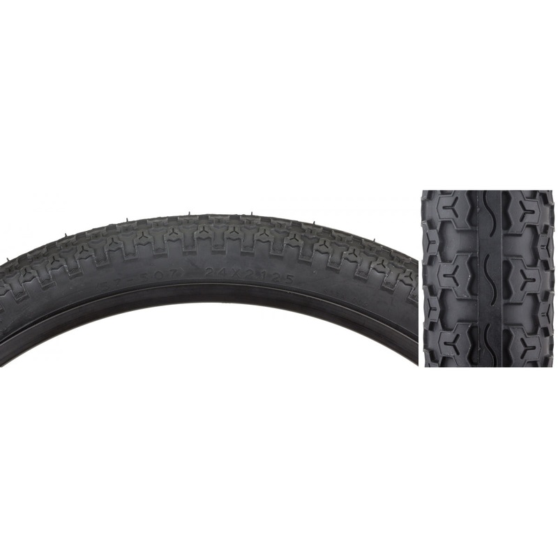 Sunlite MTB Raised Center 24×2.125 Wire TPI 40 Black/BlackReflective Road Tire