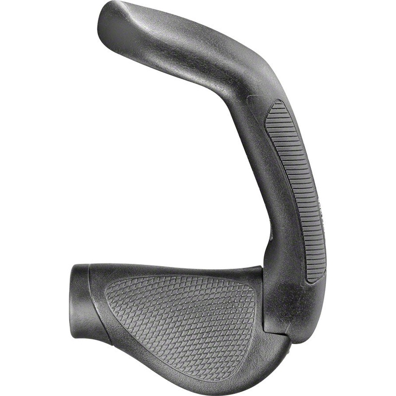 Ergon GP5 Grips – Black/Gray, Lock-On, Gripshift, Large
