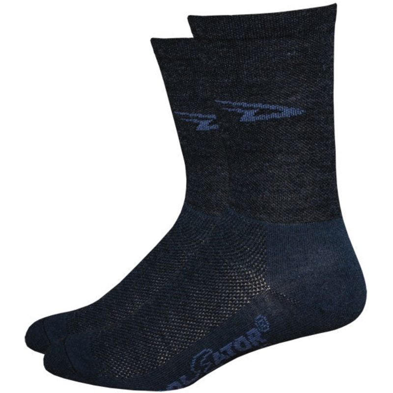 DeFeet Wooleator 5″ D-Logo Socks 9.5-11.5 Charcoal