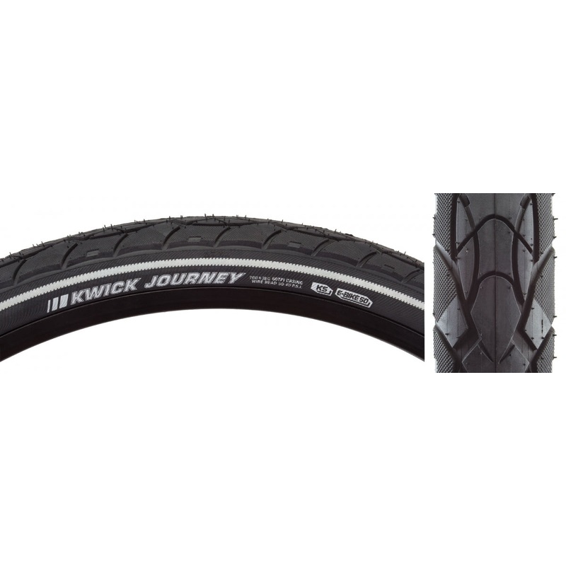 Tire Ken Kwick Journey Sport 700X38 Black/Bk/Ref Src/Ks/60 Wire 85Psi E50