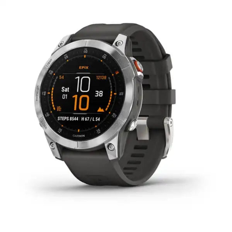 Garmin epix Sport Watch / Compute (Gen 2)  Standard Edition – 47 mm Slate Gray with Black Band