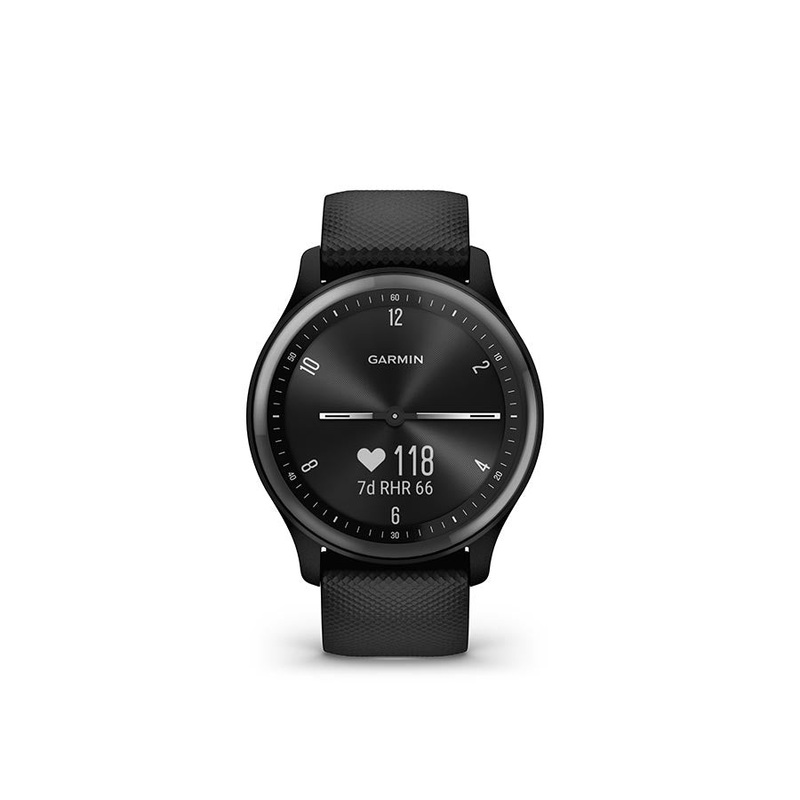 Garmin vivomove Sport Watch Watch Color: Black Wristband: Black – Silicone