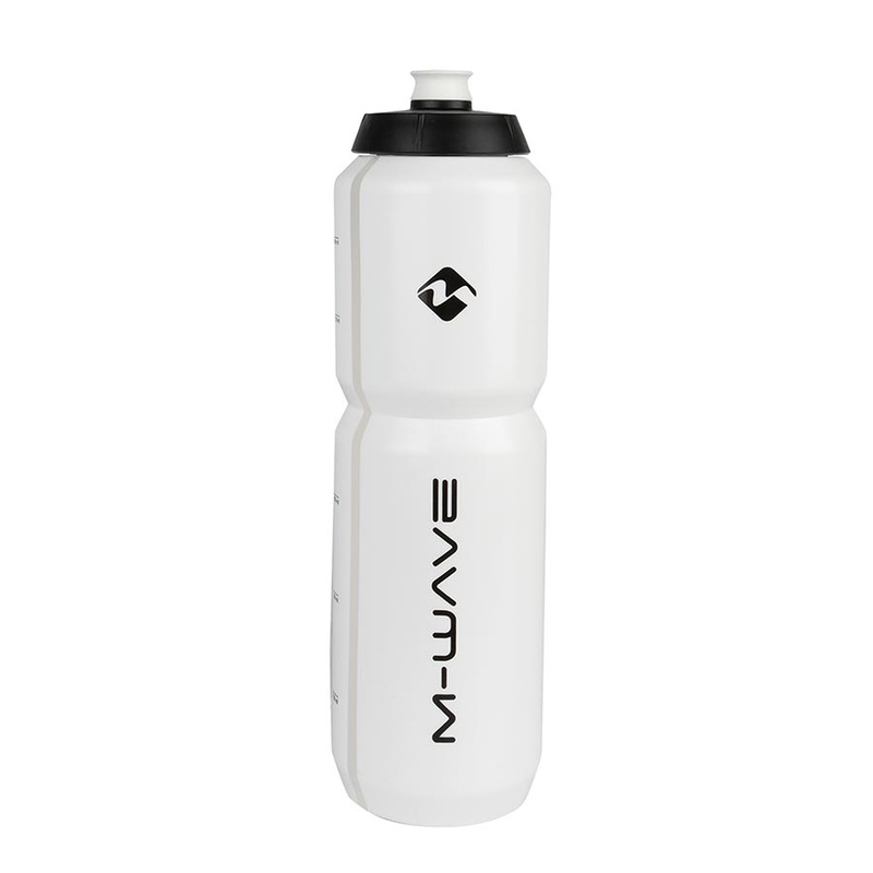 M-Wave PBO 1000 Water Bottle 1000ml / 34oz Black on White