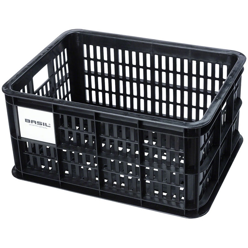 Bike Basket Basil Bicycle Crate S, 17.5L, Recycled Synthetic, Black