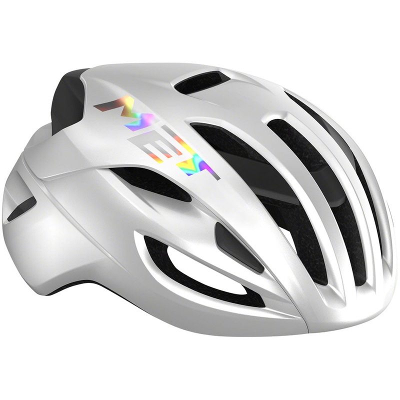 MET Rivale MIPS Helmet – White Holographic, Glossy, Medium
