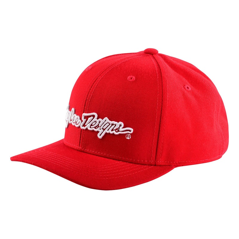 Troy Lee Designs 9Forty Snapback Hat – Signature – Red-White