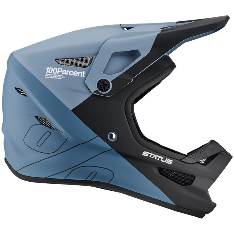 100% Status Full Face Helmet – Drop/Steel Blue X-Large