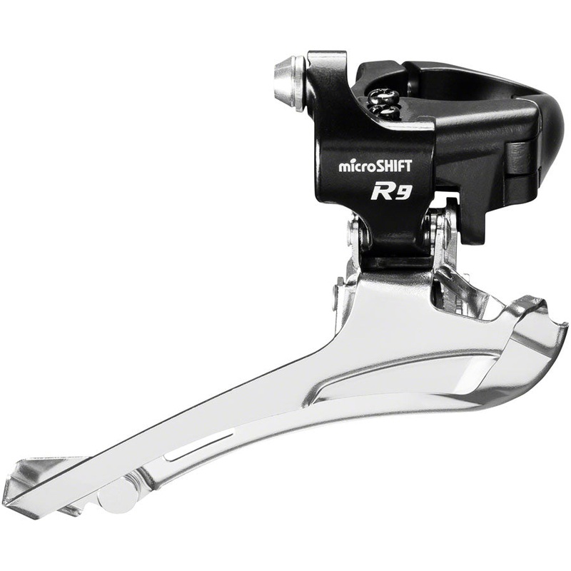 microSHIFT R9-B Double Front Derailleur – 9-Speed Double 46-52t Max Band Clamp Shimano Road Compatible