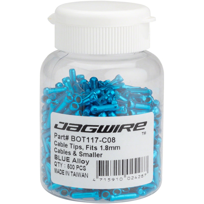 Jagwire 1.8mm Cable End Crimps Blue Bottle/500