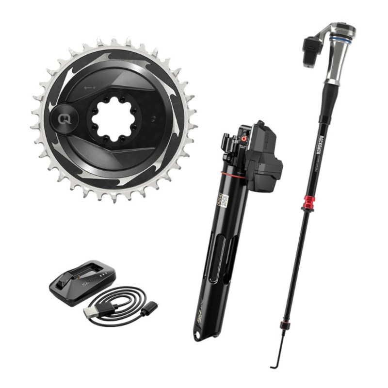 SRAM Flight Attendant Upgrade Kit – (Charger RD 2 Damper for SID35, ISOSTRUT FA Shock, XXSL Power Meter, 34t Cring, 2 Batteries w/charger) – TREK Supercaliber 9.9 X0 / 9.8 GX Gen 2