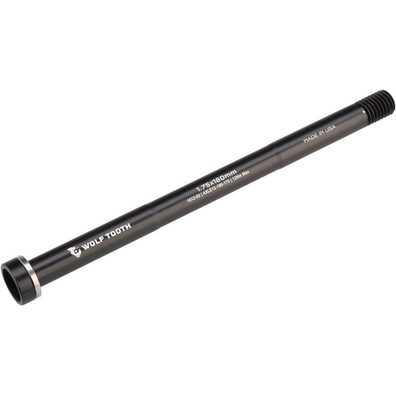 Wolf Tooth Rear Thru Axle – M12, 1.75 x 180mm, Black