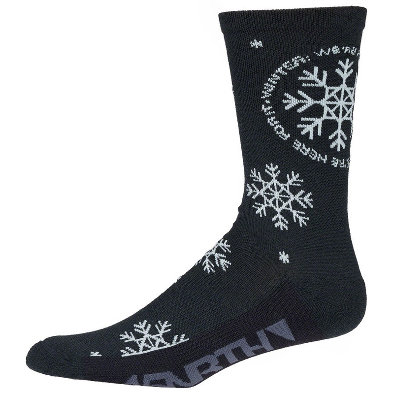 45NRTH Were Here For It Midweight Wool Sock – Blue/Light Blue Small