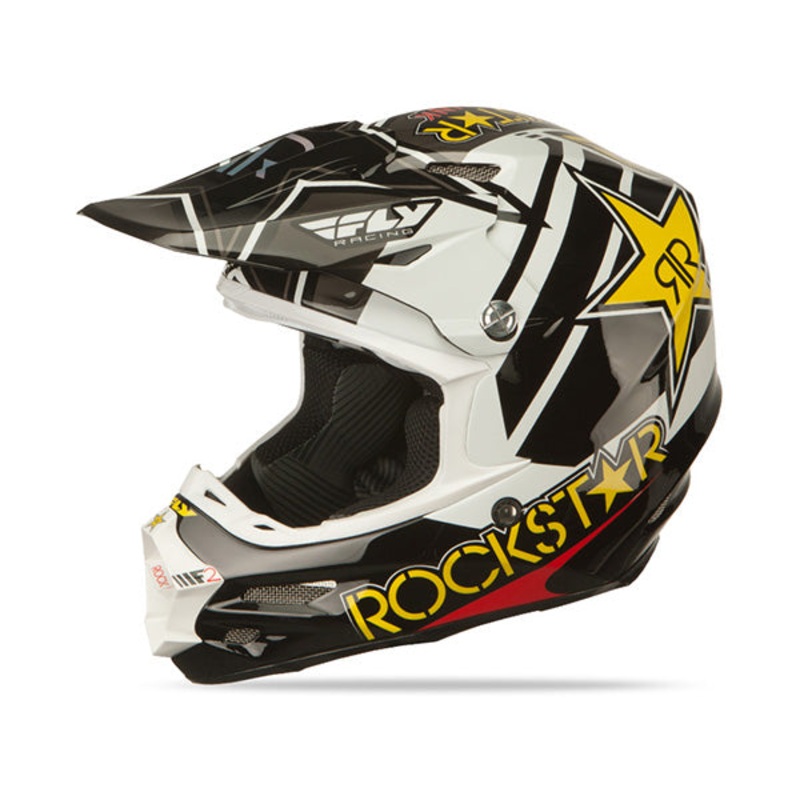 Fly Racing F2 Rockstar Helmet-Black/White
