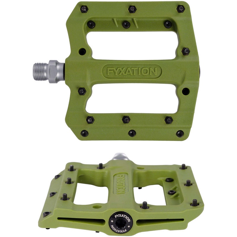 Fyxation Mesa MP Pedals – Platform, Composite/Plastic, 9/16″, Desert Sadona Green