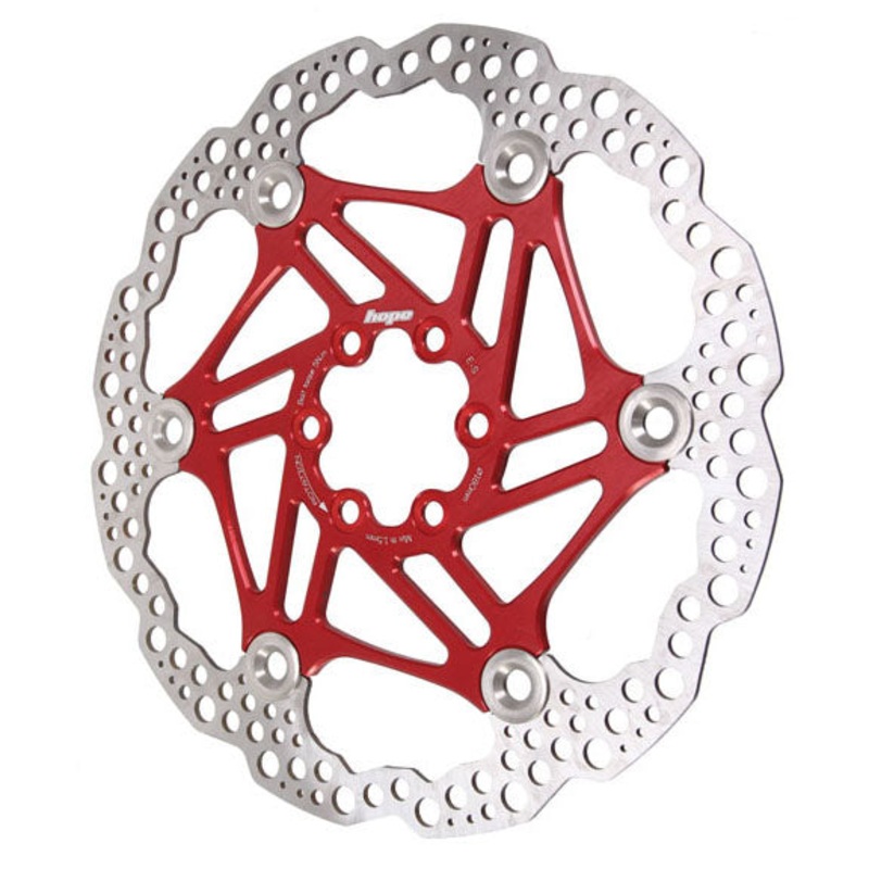 Hope Floating Disc Brake Rotor – 200mm 6-Bolt Red
