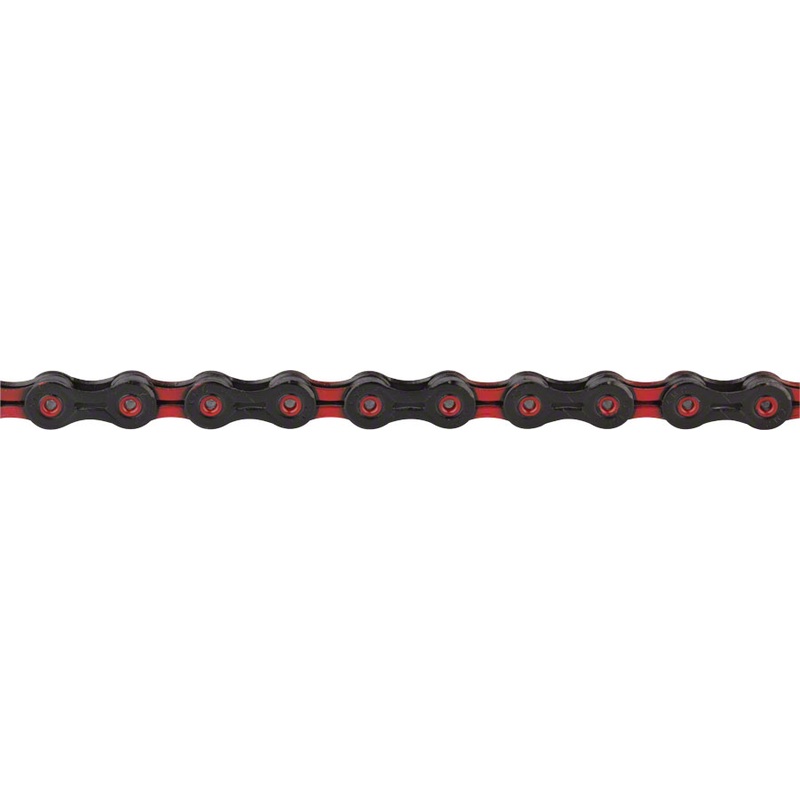 KMC DLC 11 Chain – 11-Speed 118 Links Black/Red