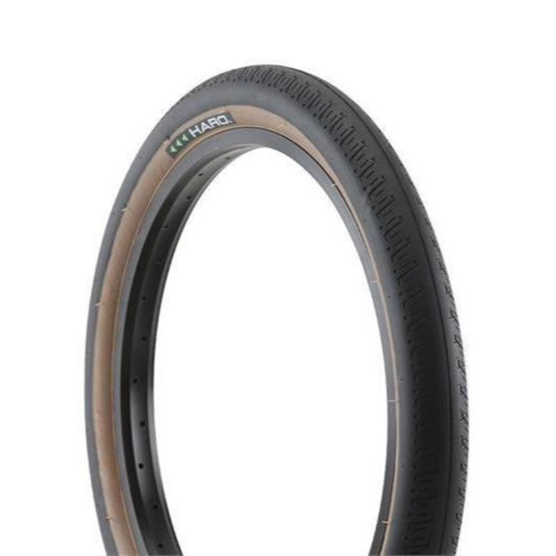 20×2.0 Haro HPF Retro BMX Tire -100psi – Black w/ Tan Skinwall