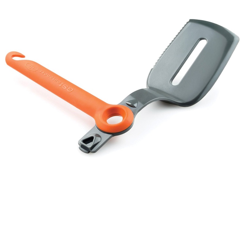 GSI Pivot Tools Set  Durable Nylon 66 Cooking Utensils with Pivoting Handles, Tapered Edges, and Graduation Markings for Gourmet Trail Cooking