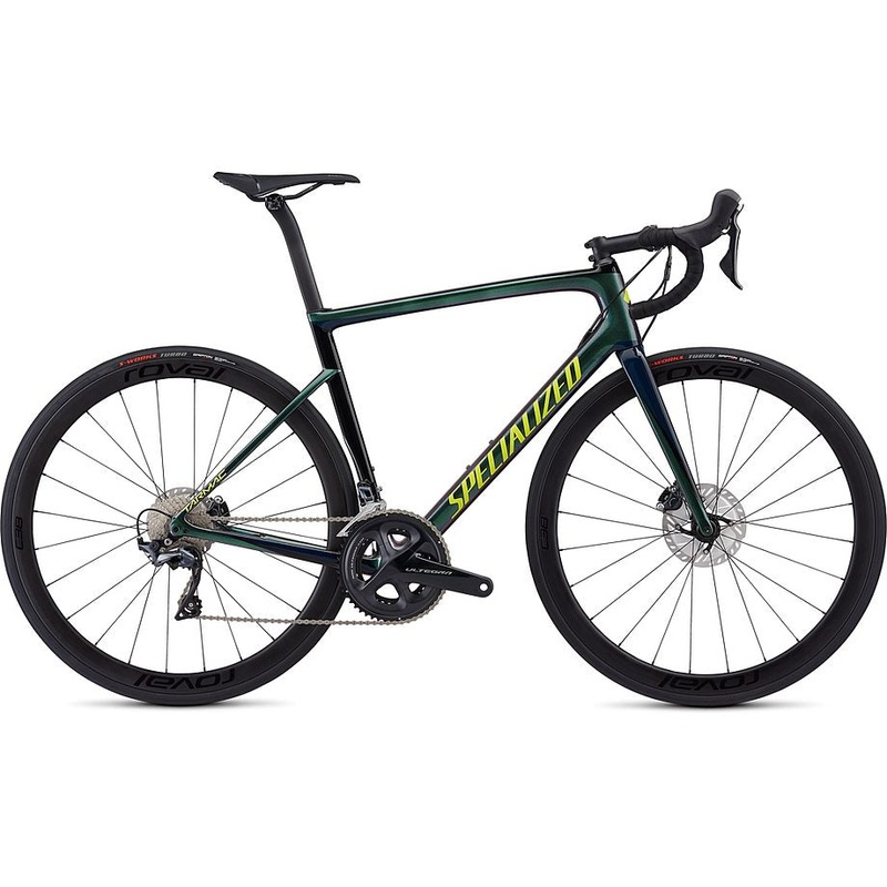 Specialized tarmac men sl6 expert disc chameleon green/cast blue/tarmac black/team yellow 56
