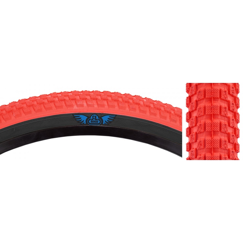 SE Bikes Cub 20 x 2.0 Clincher Wire TPI 65 Rd/Black Reflective BMX Bike Tire 4742