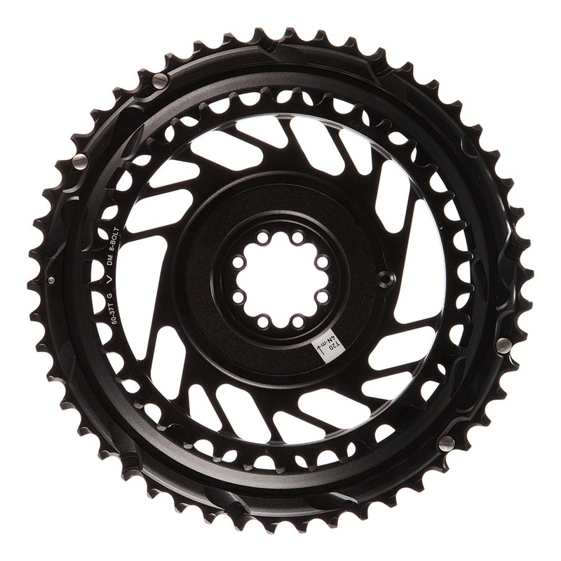 SRAM Red AXS 2x Chainring Teeth: 37/50 Speed: 12 BCD: Direct Mount Pair Aluminum Grey