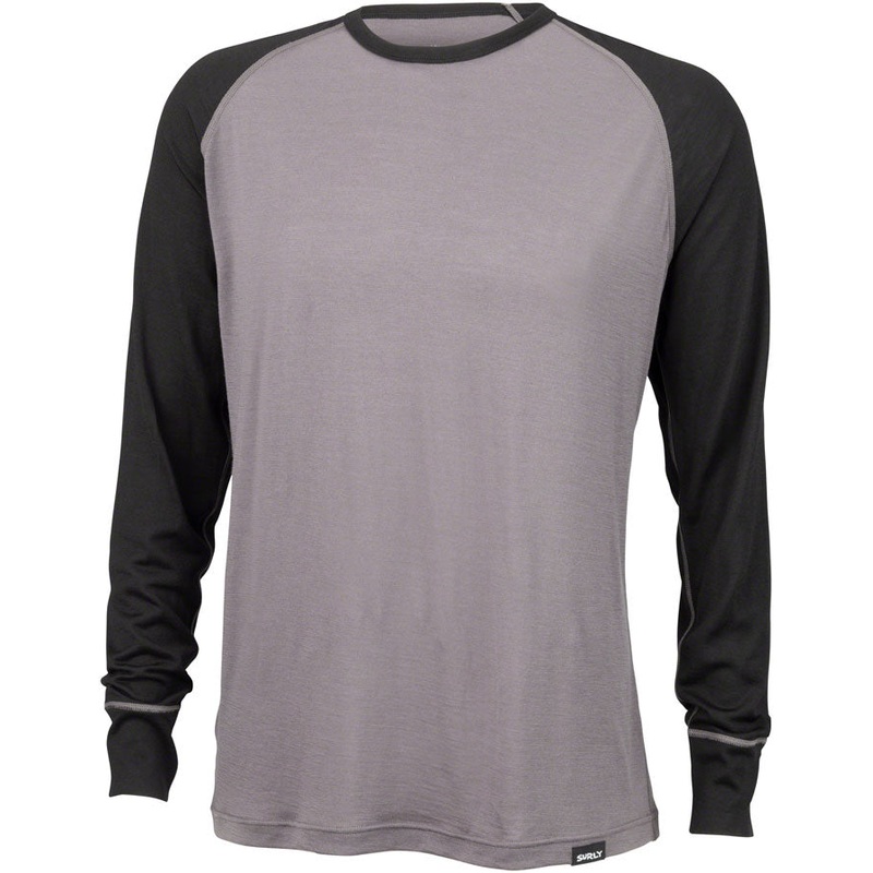 Surly Merino Raglan T-Shirt – Gray/Black MD