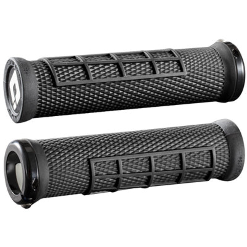 Odi Elite Flow Lock-On Grips Black With Black Clamps Elite Flow V2.1 Lock-On Odi Gripstape