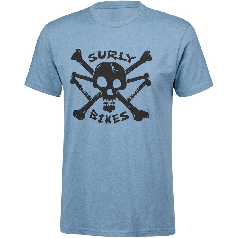 Surly Skullet Short Sleeve T-Shirt – Unisex Slate Blue Small