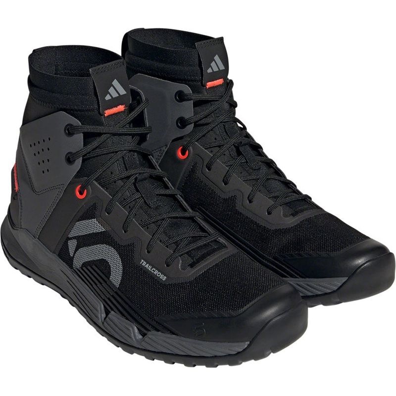 Five Ten Trailcross Mid Pro Flat Shoes – Men’s Core Black/Gray Two/Solar Red 9.5