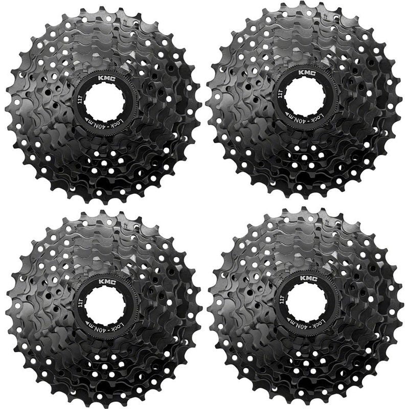 KMC REACT Cassette – 8-Speed 11-32t HG Driver Compatible Black 4 pk.