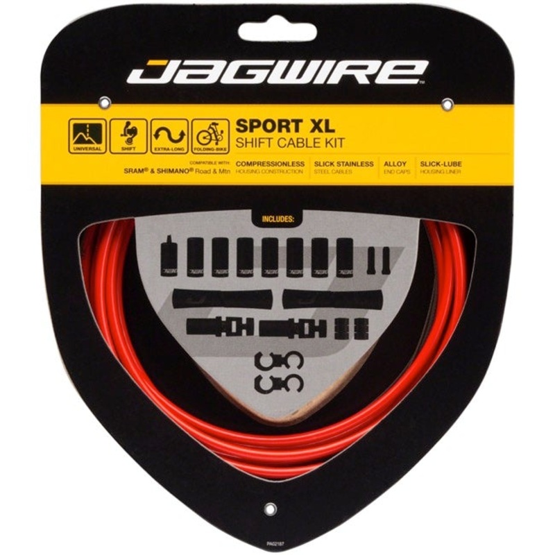 Jagwire Sport XL Shift Cable Kit – SRAM Shimano – Red
