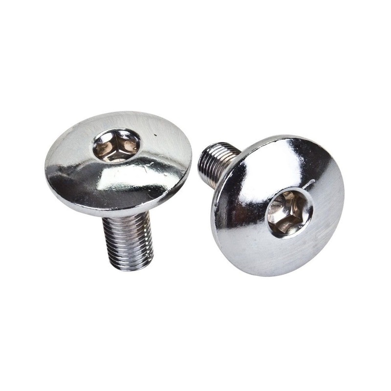 Large Head Crank Spindle Bolts – M8x1mm – Chrome