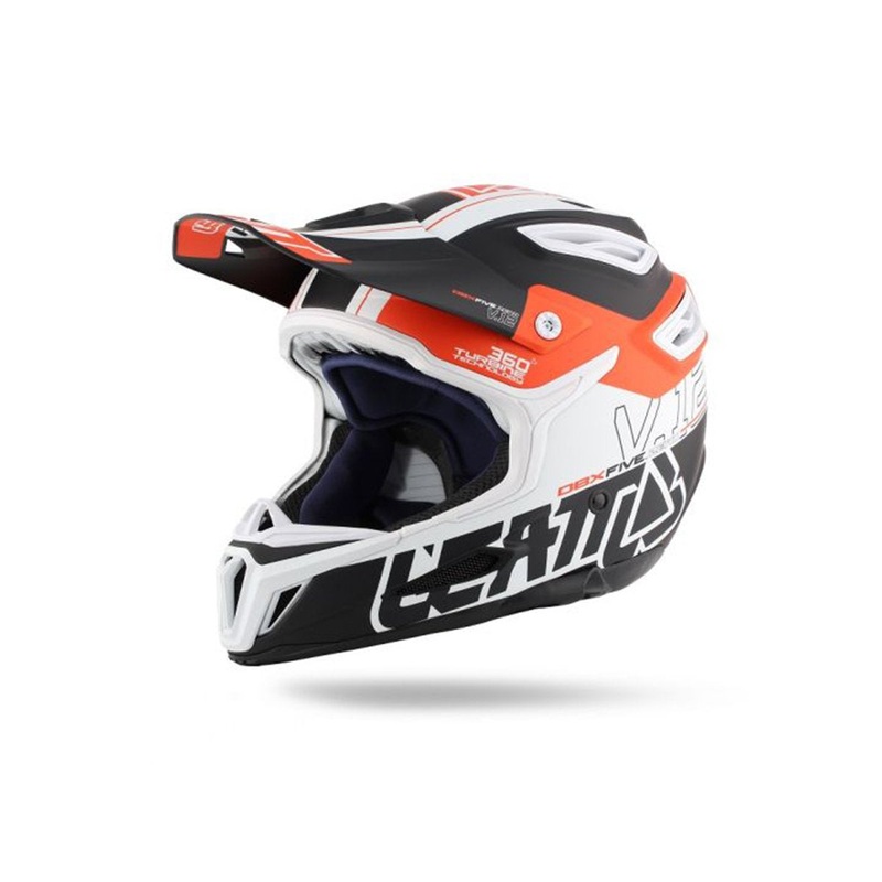 Leatt DBX 5.0 V12 Full Face Helmet – Black-Orange-White