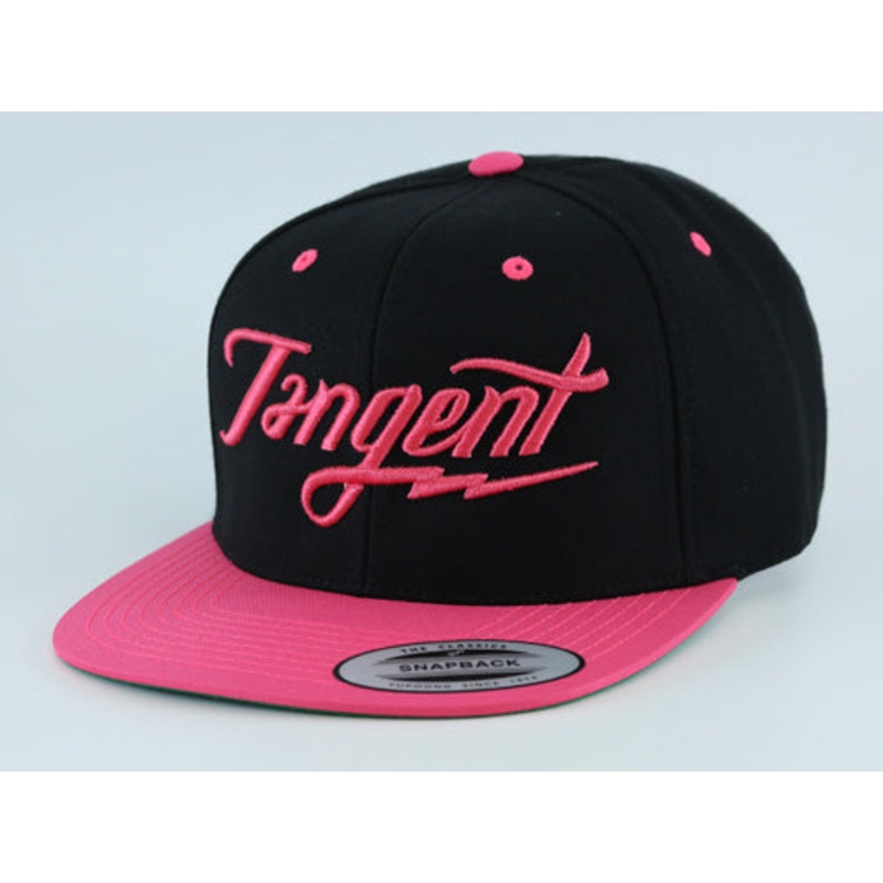 Tangent Bolt Snapback Hat-OSFA-Black/Pink