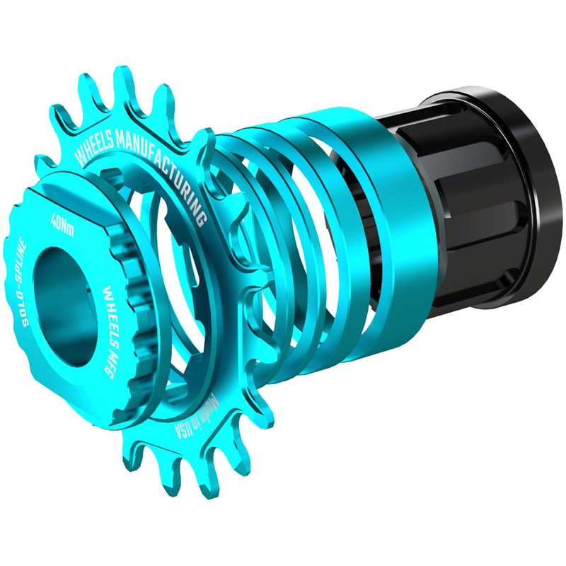 Wheels Manufacturing SOLO-SPLINE Micro Spline Single Speed Conversion Kit – 18t, For Shimano Micro Spline Hub Bodies,