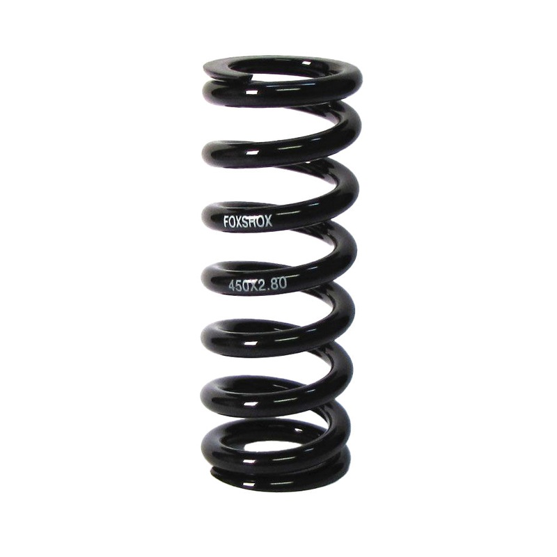 FOX Steel Rear Shock Coil Spring – 350 lb. x 3.25″ Spring Travel 6.689 TLG Total Spring Length BLK