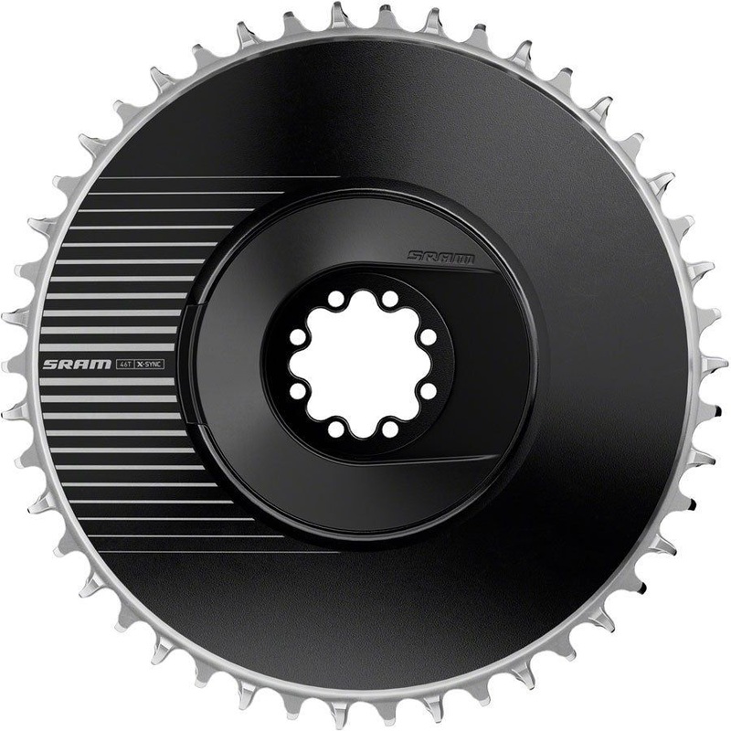 SRAM RED Aero X-Sync Direct Mount Chainring – 46t, 12-Speed, 8-Bolt Direct Mount, 6.5mm Offet, Black, E1