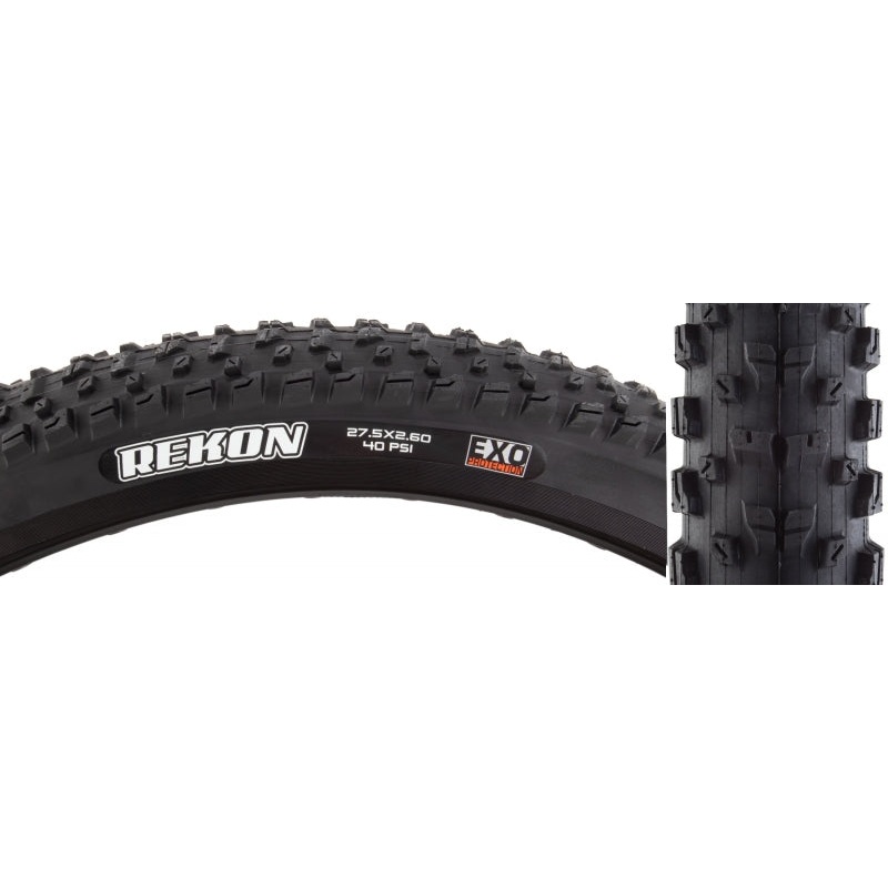 Maxxis Rekon Tire – 27.5 x 2.6 Clincher Wire Black EXO