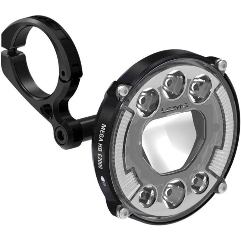 Mega HB E2000 Ebike Headlight – 600/2000 Lumen STVZO Compliant Black