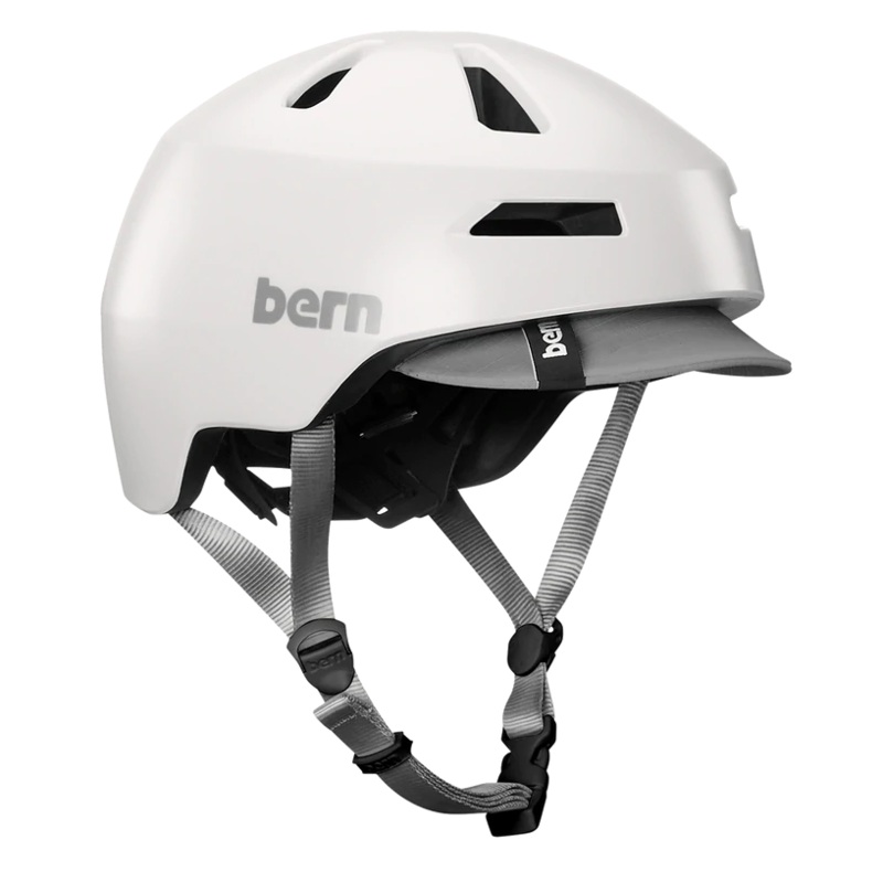 Bern Brentwood 2.0 Helmet with Visor – Satin White