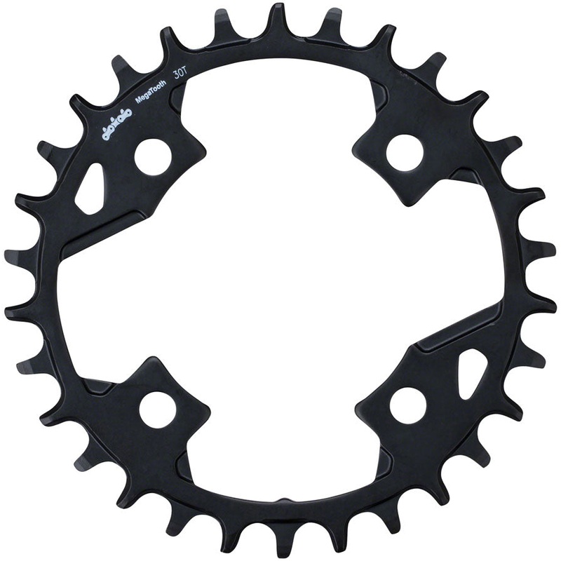 Full Speed Ahead Gamma Pro Mega Tooth Chainring – 30t, 82 BCD, Aluminum, 1 x 11, Black