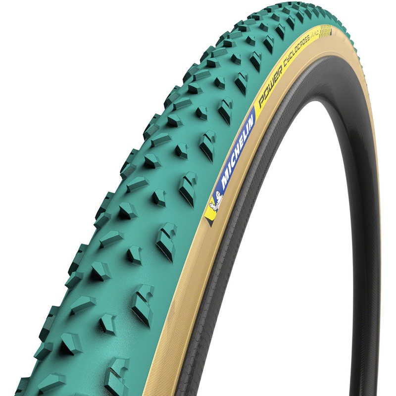 Michelin Power Cyclocross Mud Tire – 700 x 33, Tubular, Folding, Green/Tan